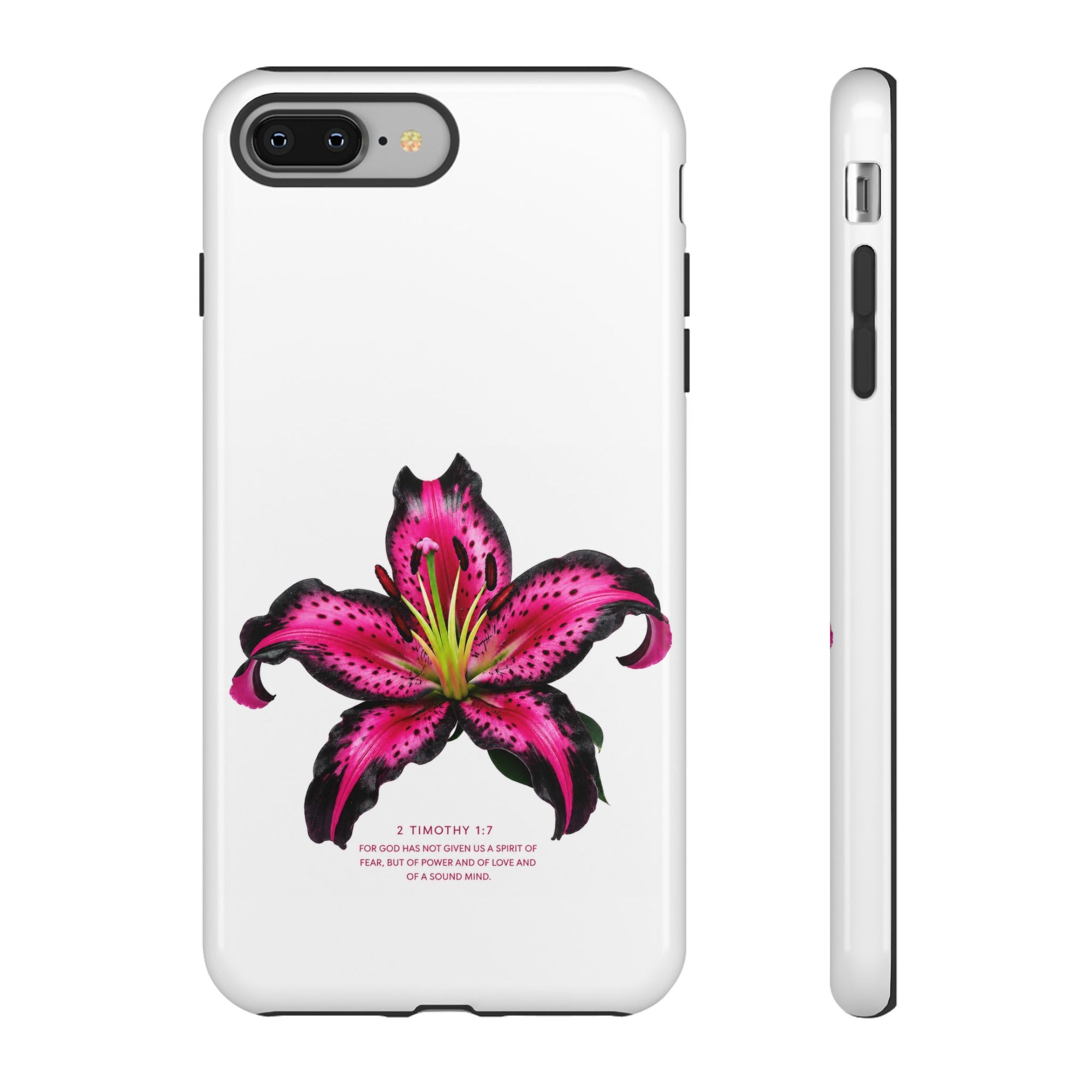 Pink Lily Christian iPhone Case ✝️ Coquette Faith Aesthetic Bible Verse Phone Case