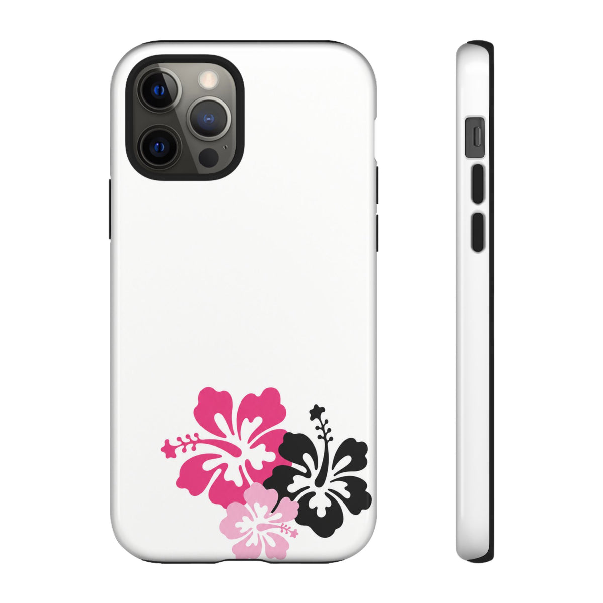 Y2K Hibiscus Floral White Phone Case | Cute Coquette Tropical iPhone Case | Glossy Protective Girly Cover| dejavuu