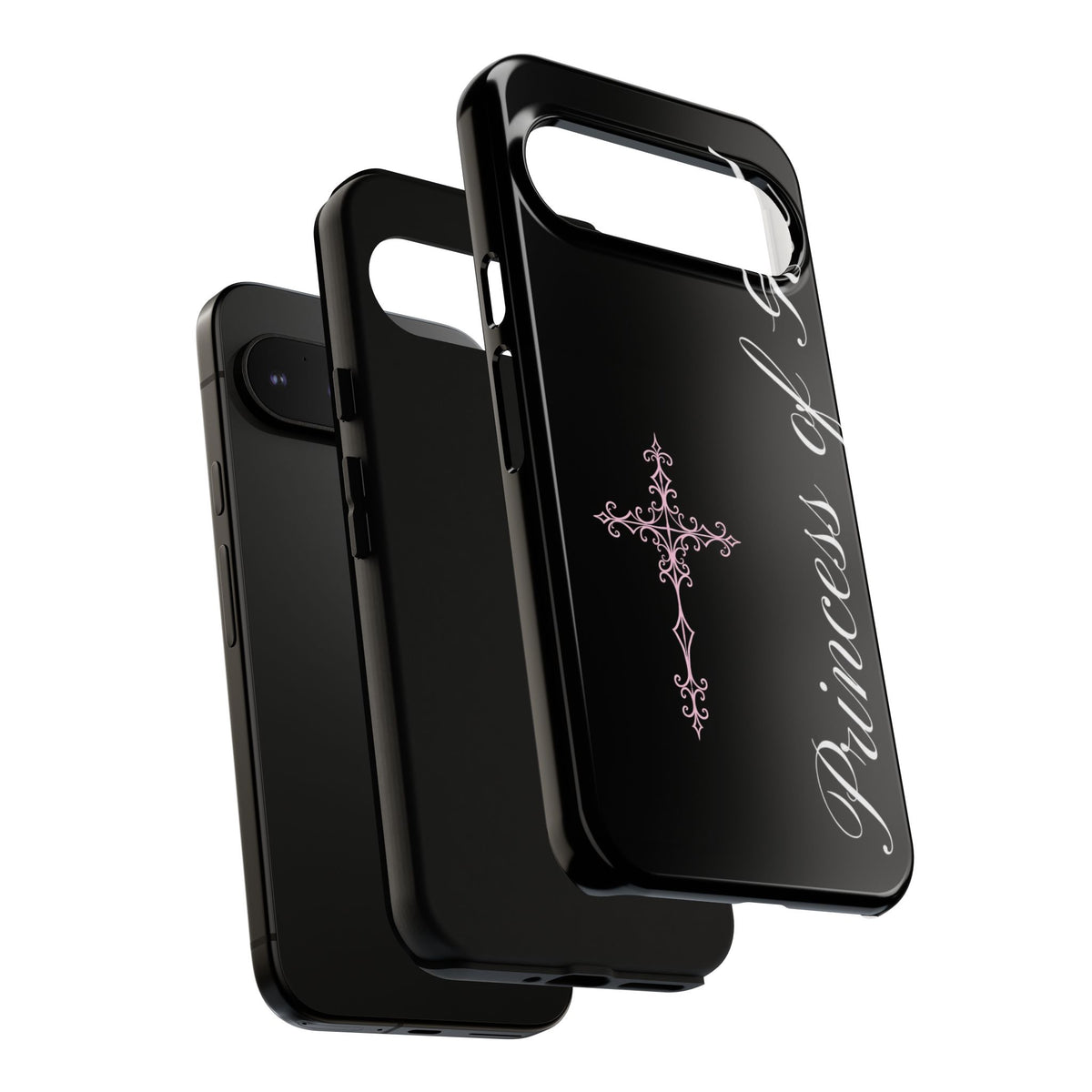 Princess of God Cross iPhone Case ✞ Pink Coquette Aesthetic Y2K Faith Phone Case