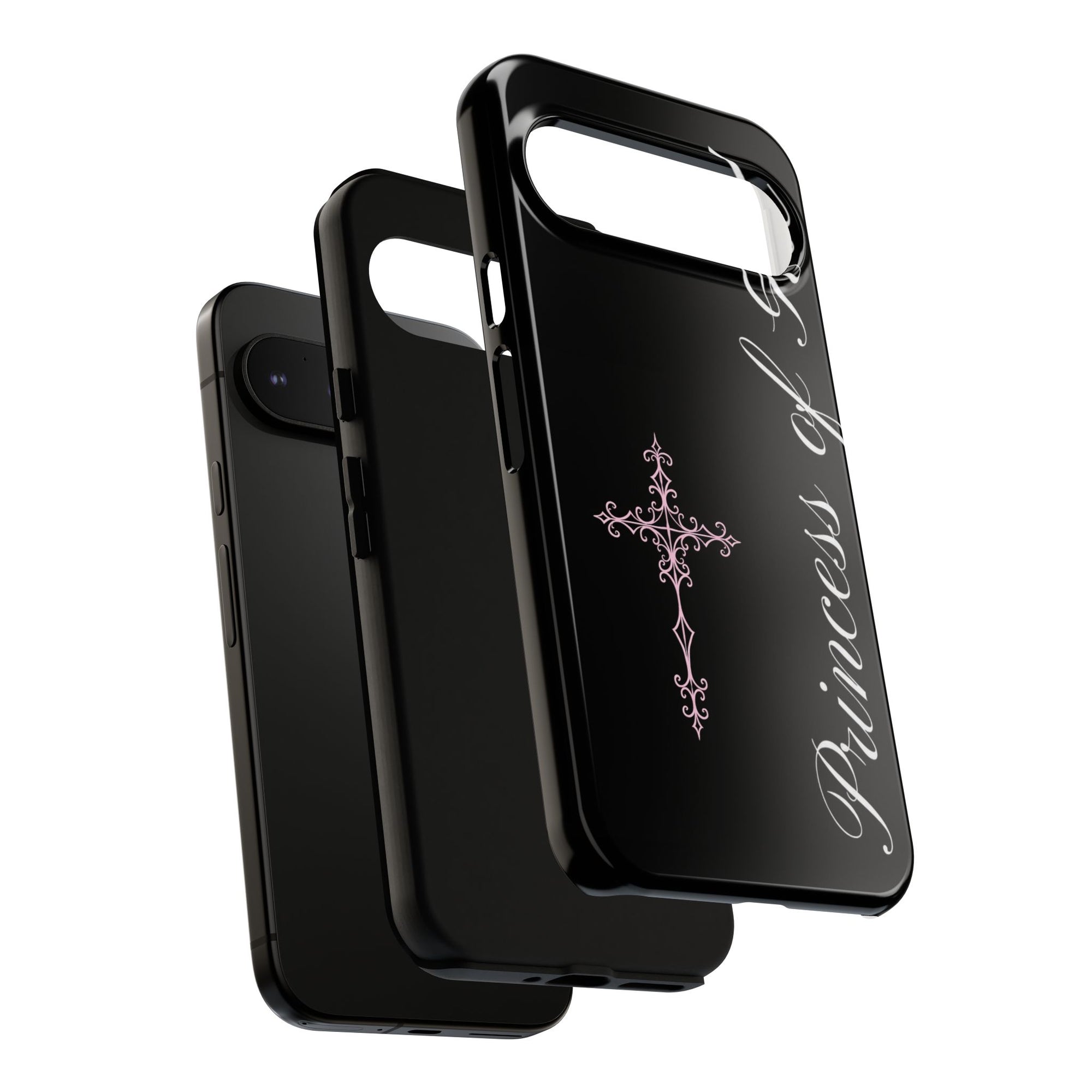 Princess of God Cross iPhone Case ✞ Pink Coquette Aesthetic Y2K Faith Phone Case