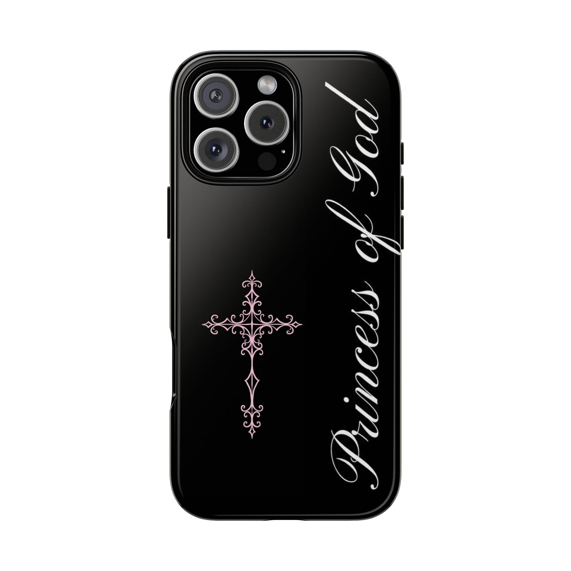 Princess of God Cross iPhone Case ✞ Pink Coquette Aesthetic Y2K Faith Phone Case