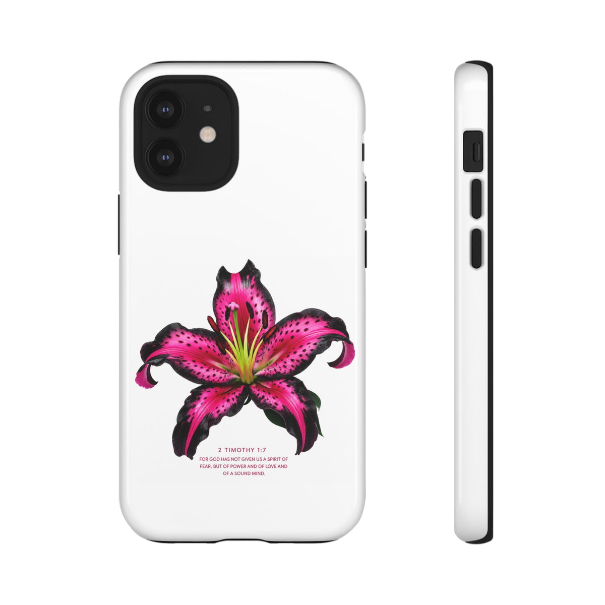 Pink Lily Christian iPhone Case ✝️ Coquette Faith Aesthetic Bible Verse Phone Case