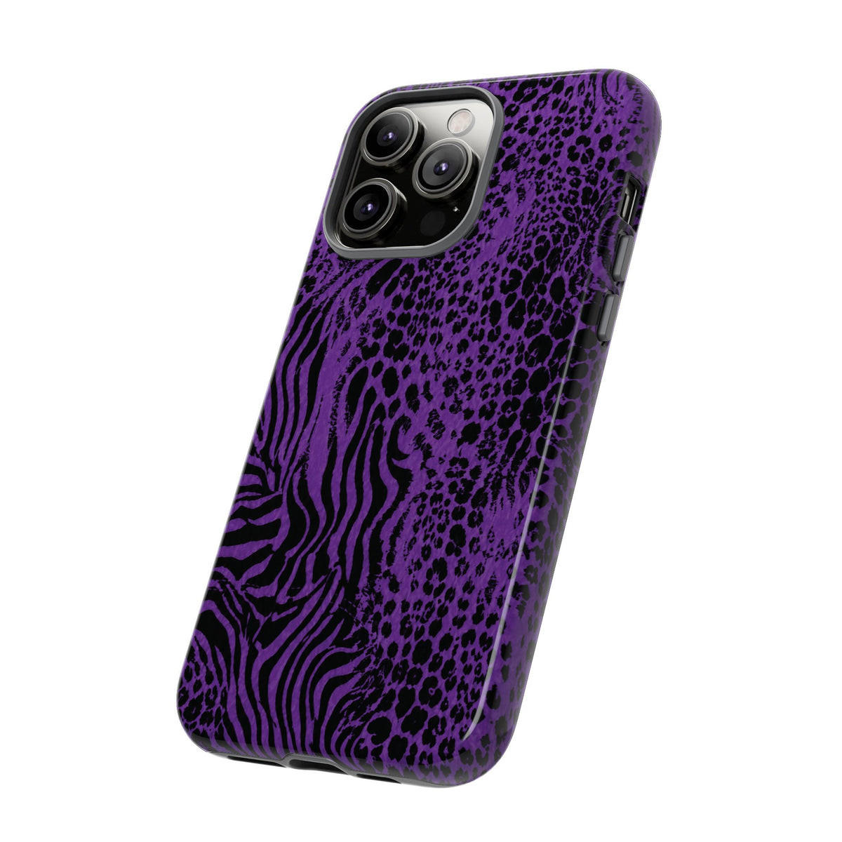 Dark Purple Mob Wife Phone Case | Y2K Animal Print iPhone Cover