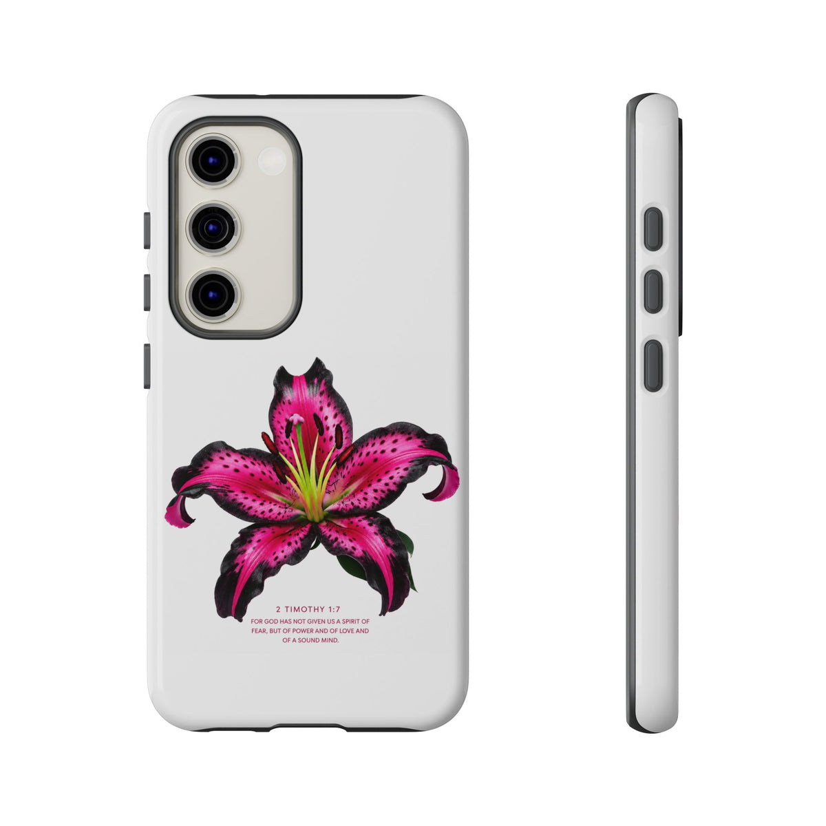 Pink Lily Christian iPhone Case ✝️ Coquette Faith Aesthetic Bible Verse Phone Case