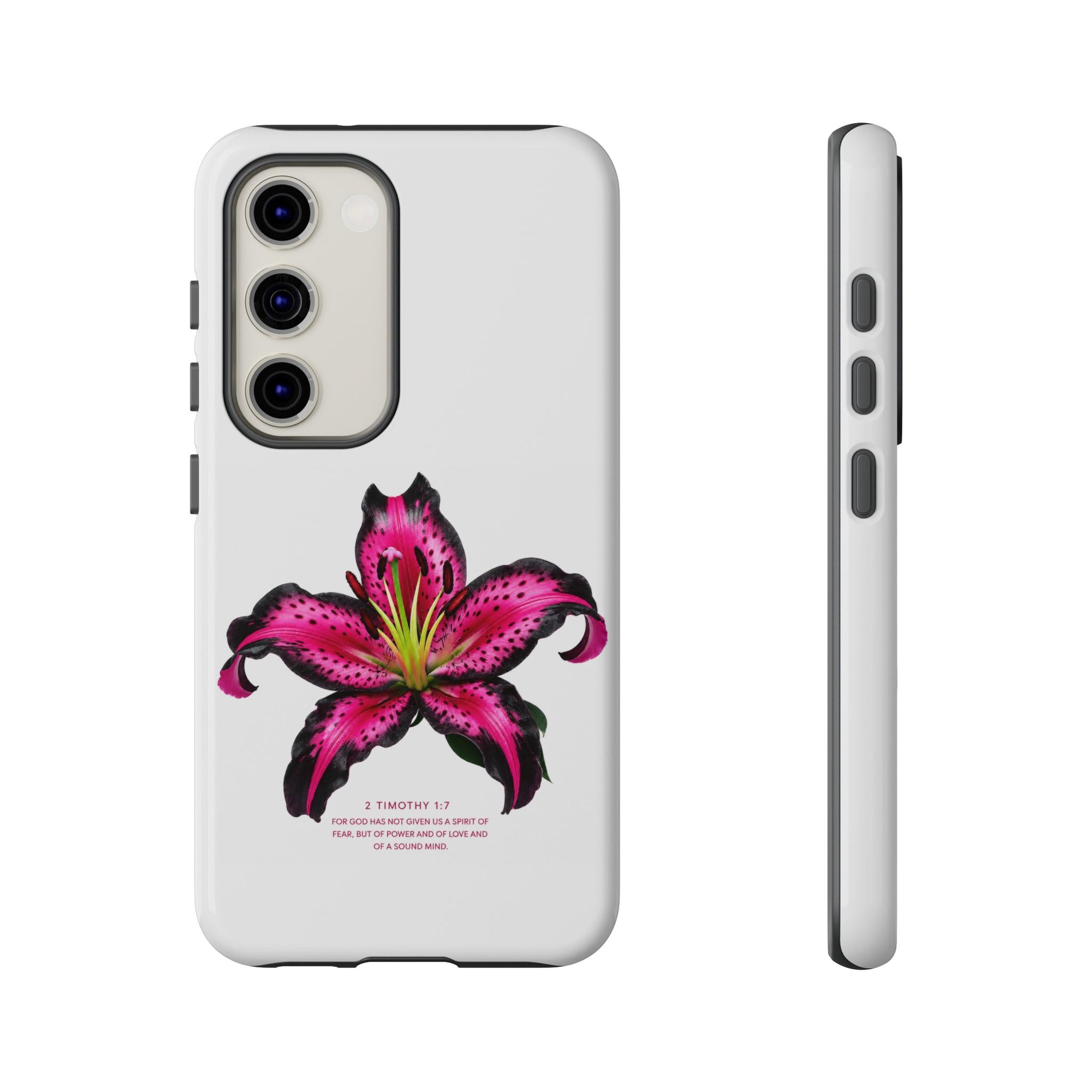 Pink Lily Christian iPhone Case ✝️ Coquette Faith Aesthetic Bible Verse Phone Case