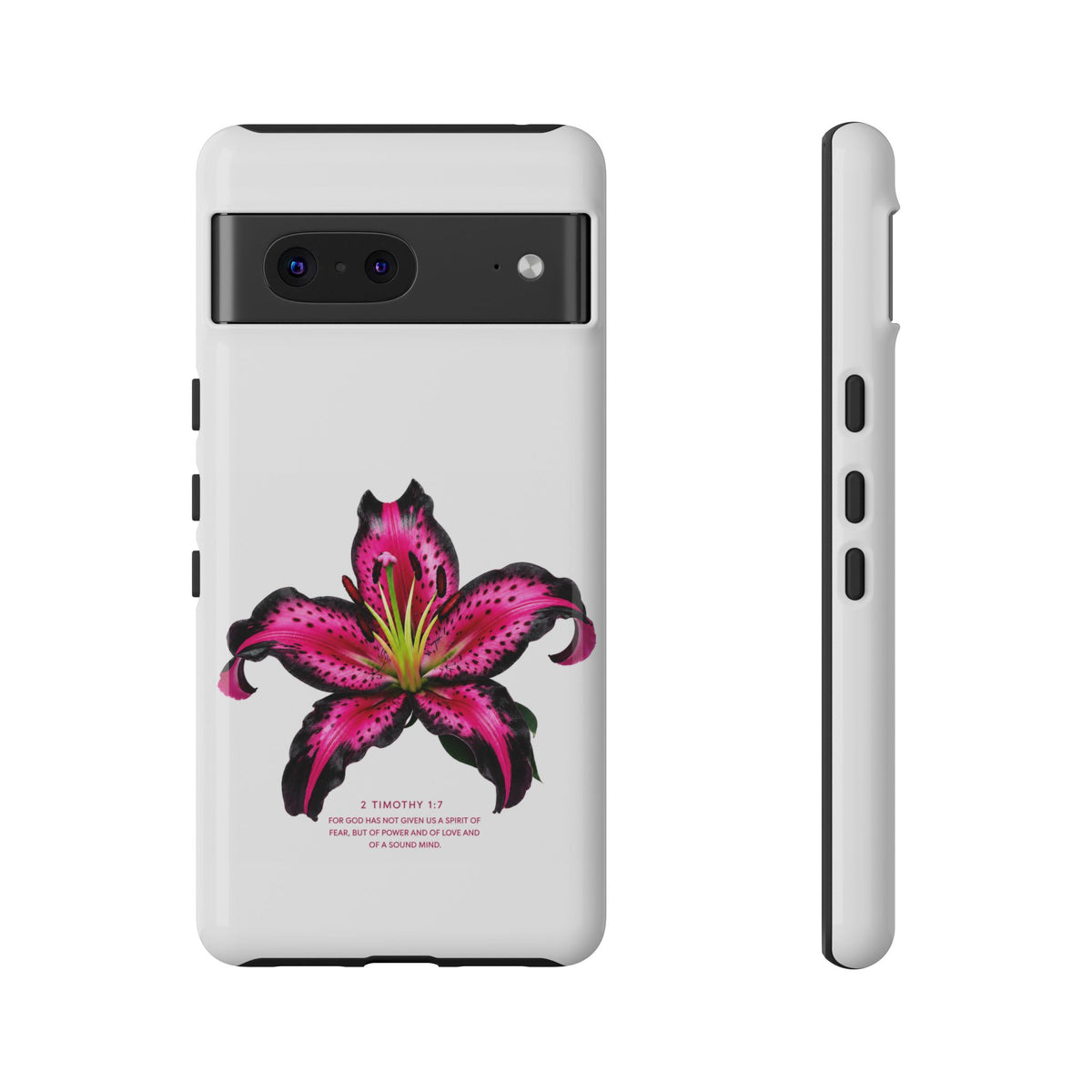 Pink Lily Christian iPhone Case ✝️ Coquette Faith Aesthetic Bible Verse Phone Case