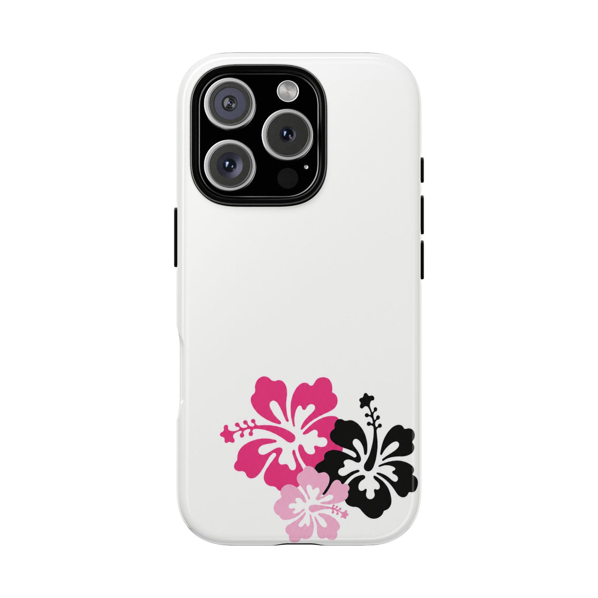Y2K Hibiscus Floral White Phone Case | Cute Coquette Tropical iPhone Case | Glossy Protective Girly Cover| dejavuu