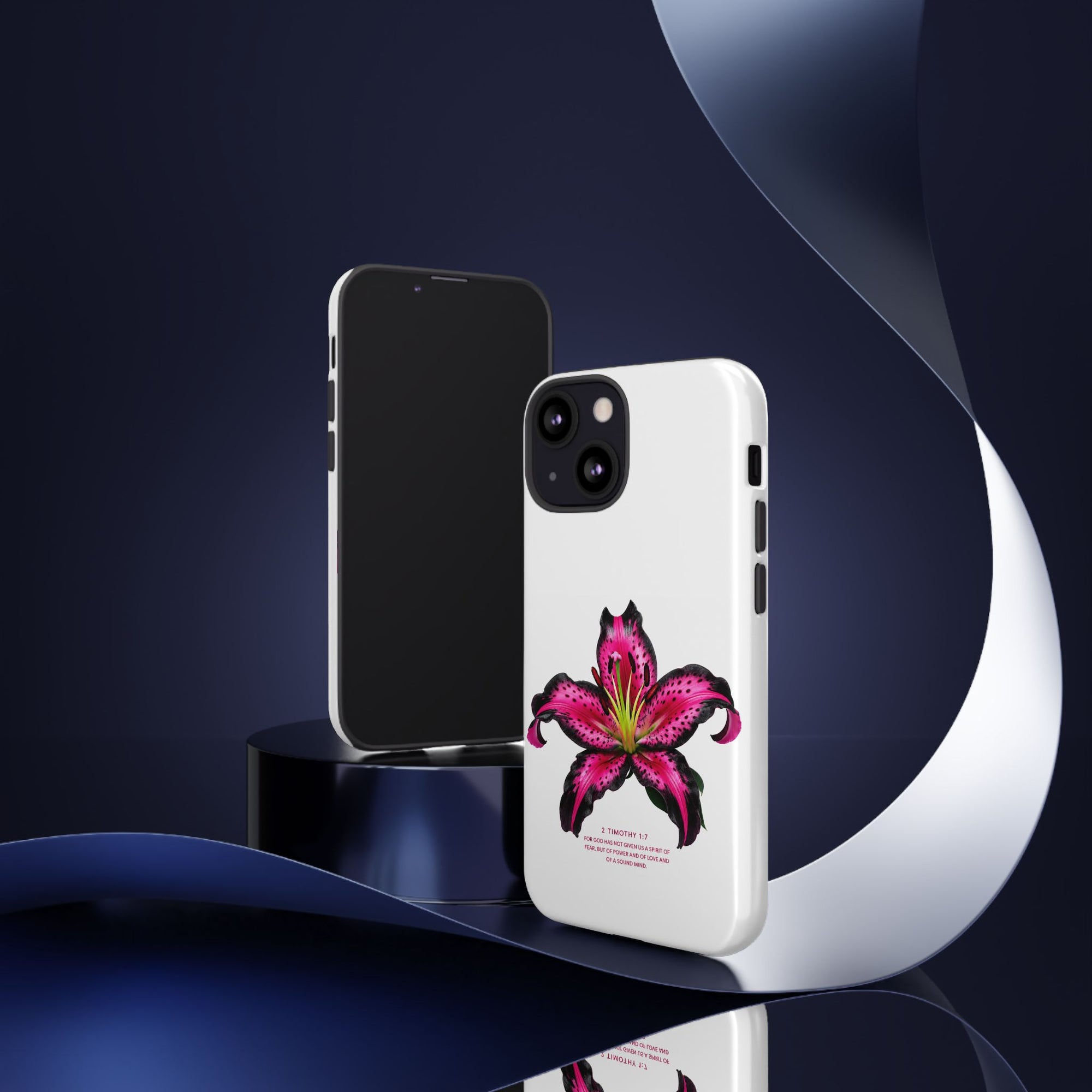 Pink Lily Christian iPhone Case ✝️ Coquette Faith Aesthetic Bible Verse Phone Case