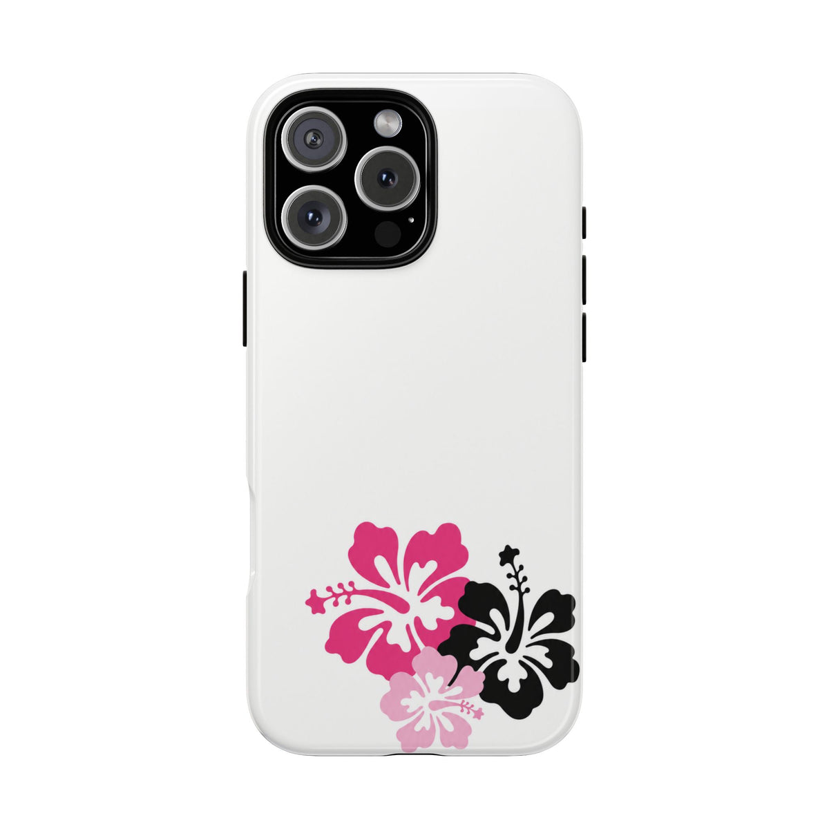 Y2K Hibiscus Floral White Phone Case | Cute Coquette Tropical iPhone Case | Glossy Protective Girly Cover| dejavuu