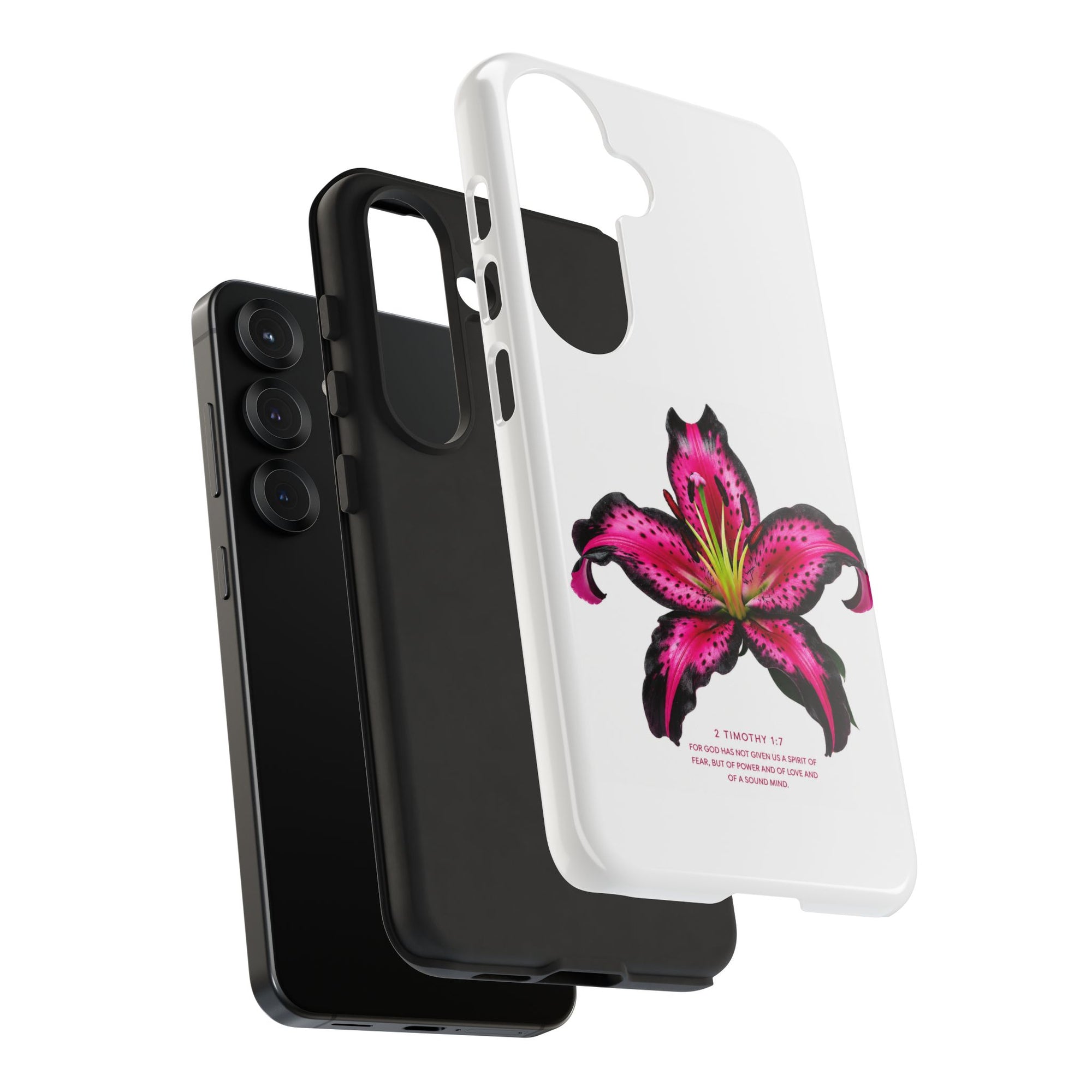 Pink Lily Christian iPhone Case ✝️ Coquette Faith Aesthetic Bible Verse Phone Case