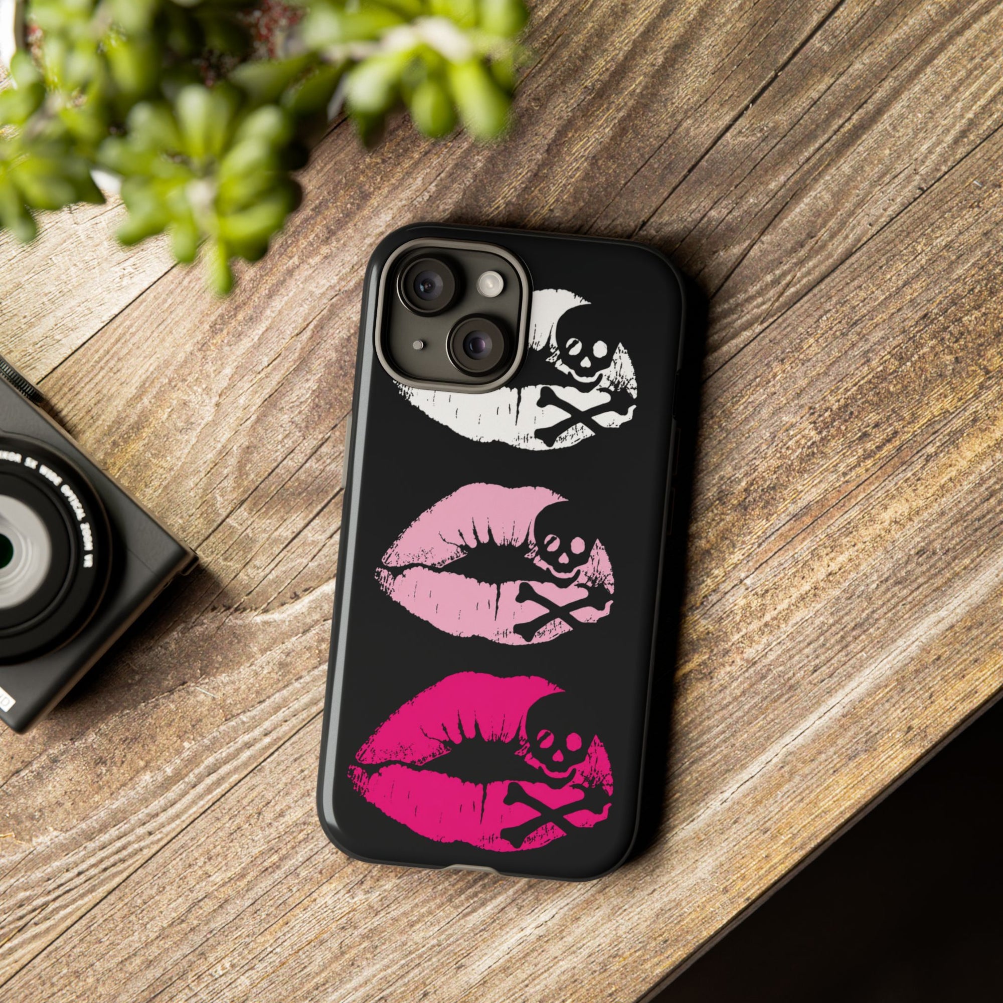Skull Kiss Phone Case | Y2K Gothic Phone Case