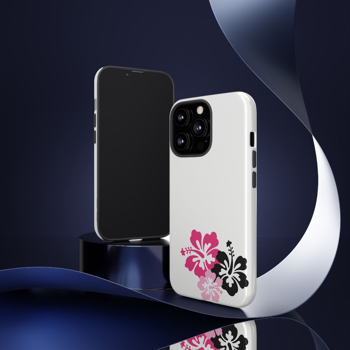 Y2K Hibiscus Floral White Phone Case | Cute Coquette Tropical iPhone Case | Glossy Protective Girly Cover| dejavuu