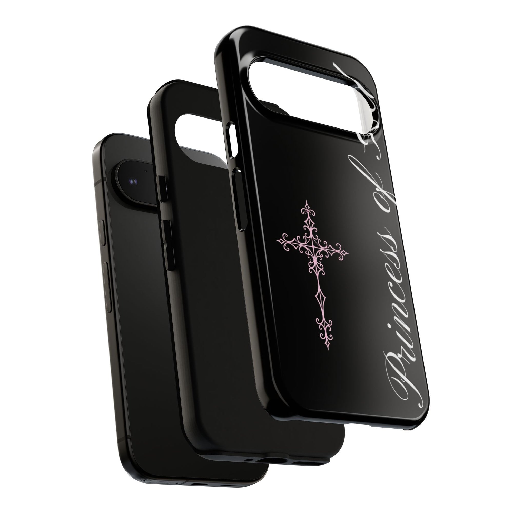 Princess of God Cross iPhone Case ✞ Pink Coquette Aesthetic Y2K Faith Phone Case