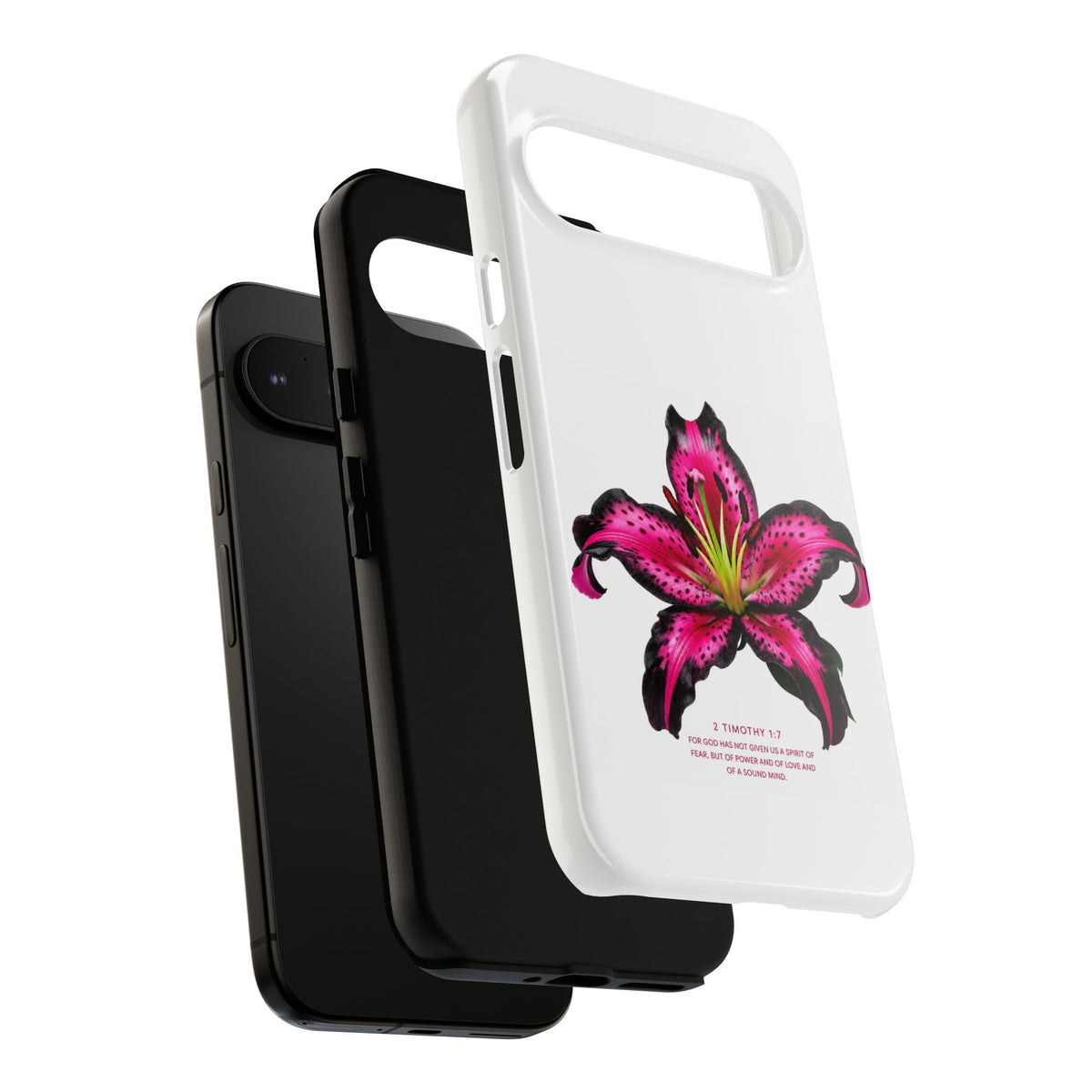 Pink Lily Christian iPhone Case ✝️ Coquette Faith Aesthetic Bible Verse Phone Case