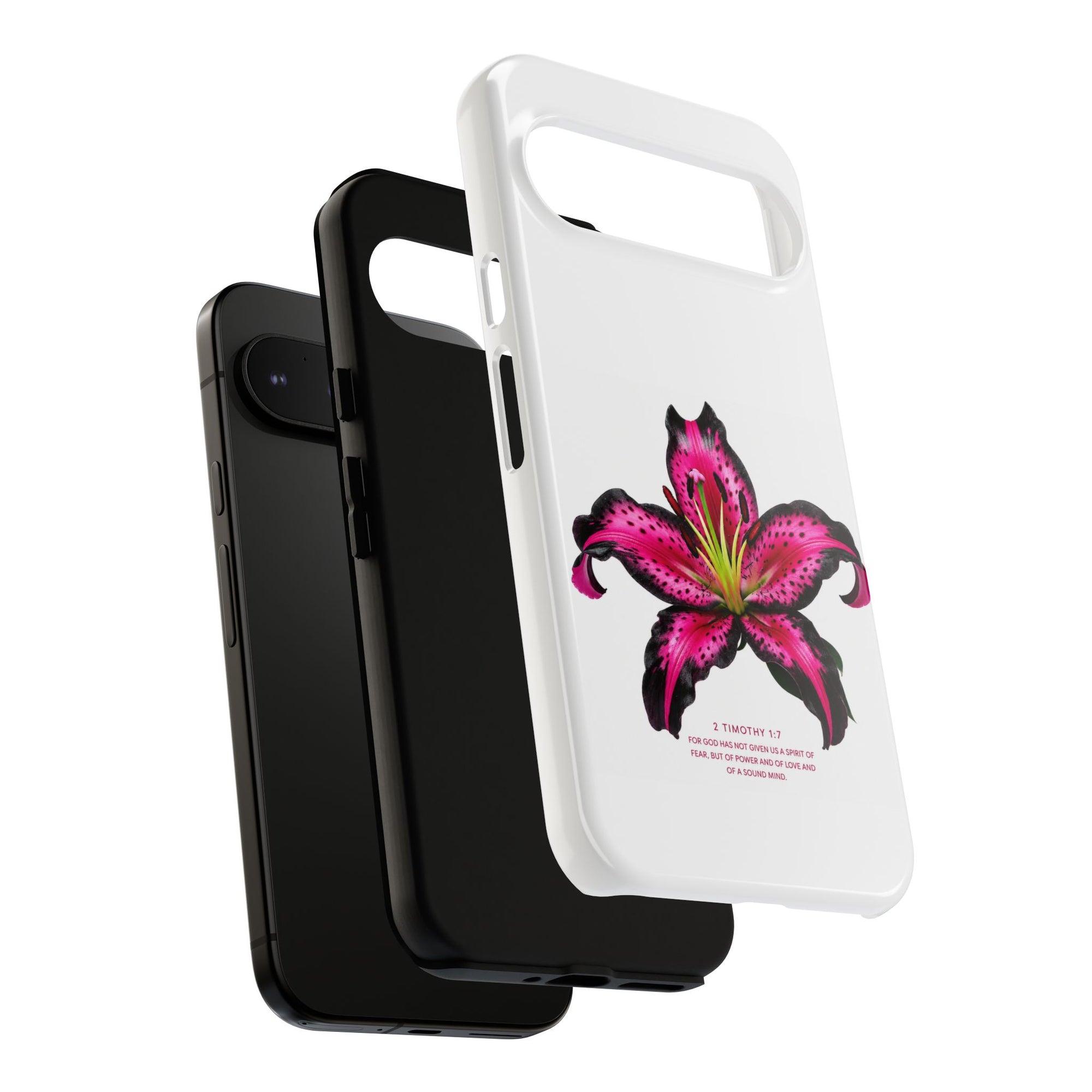 Pink Lily Christian iPhone Case ✝️ Coquette Faith Aesthetic Bible Verse Phone Case