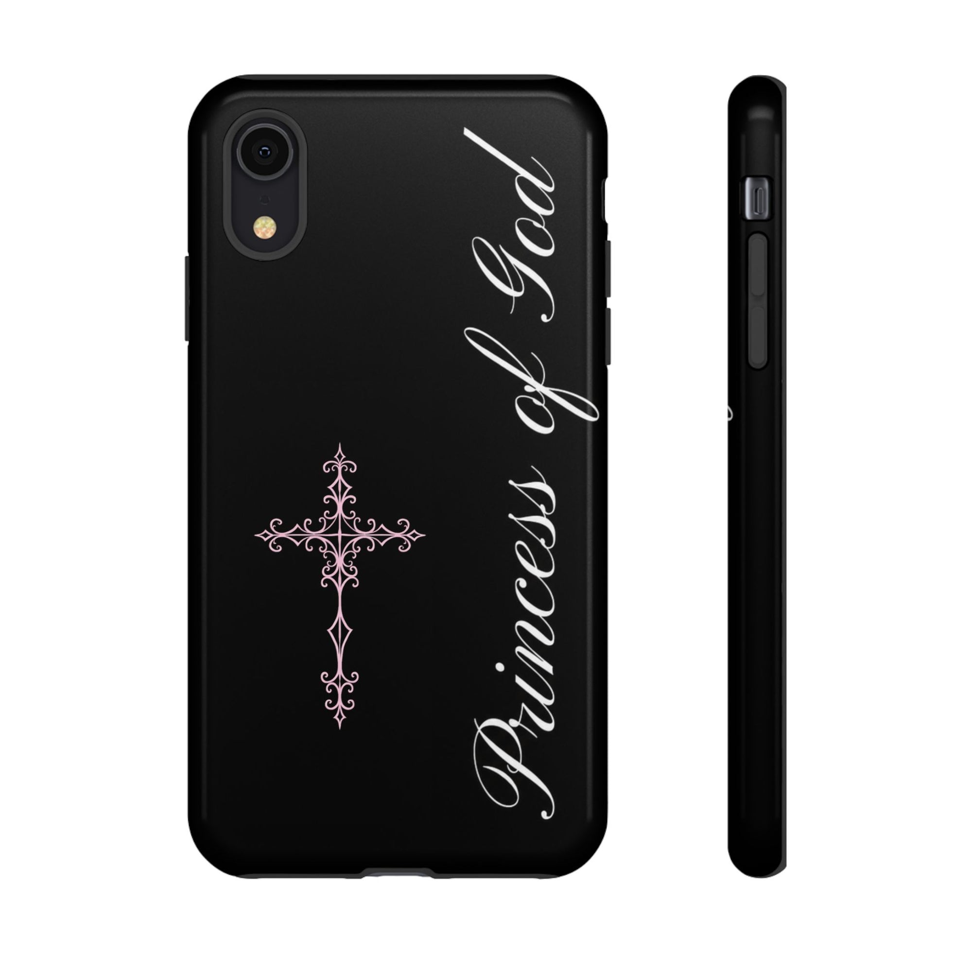 Princess of God Cross iPhone Case ✞ Pink Coquette Aesthetic Y2K Faith Phone Case