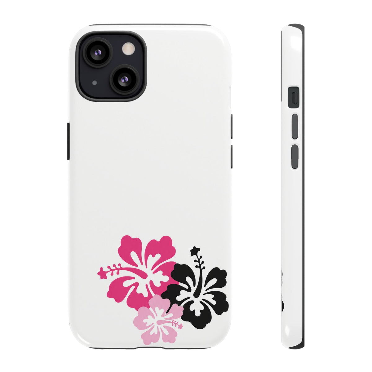 Y2K Hibiscus Floral White Phone Case | Cute Coquette Tropical iPhone Case | Glossy Protective Girly Cover| dejavuu