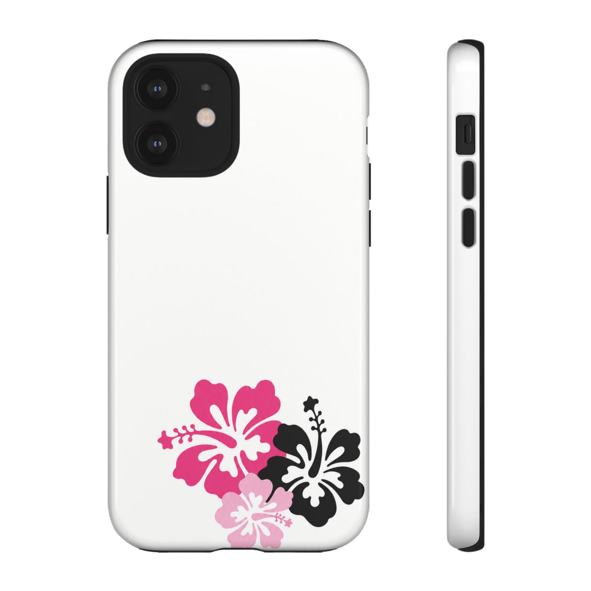 Y2K Hibiscus Floral White Phone Case | Cute Coquette Tropical iPhone Case | Glossy Protective Girly Cover| dejavuu