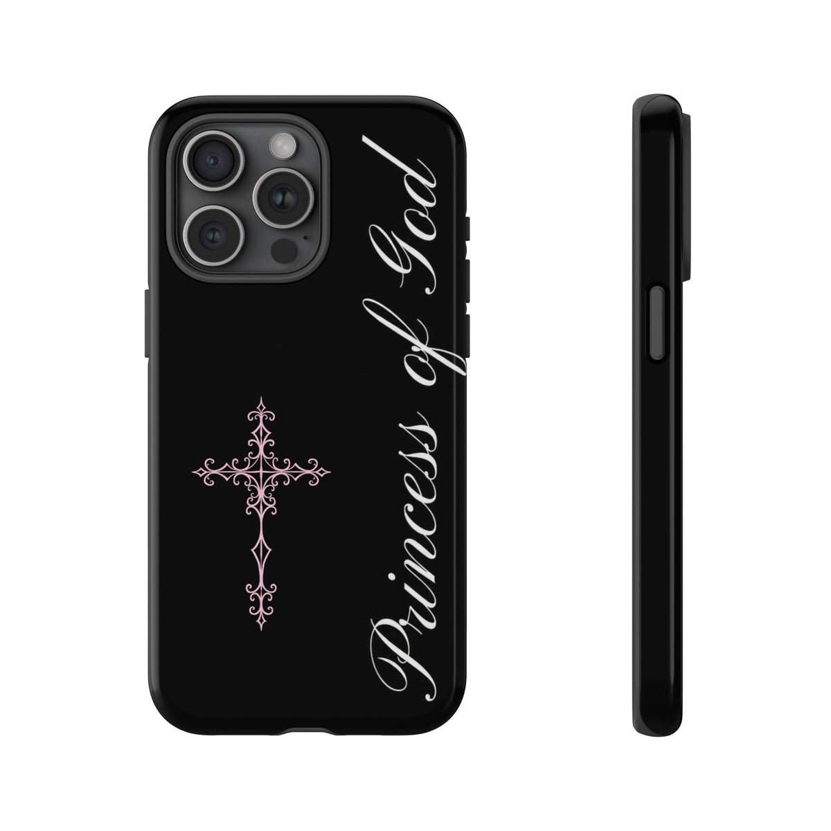 Princess of God Cross iPhone Case ✞ Pink Coquette Aesthetic Y2K Faith Phone Case