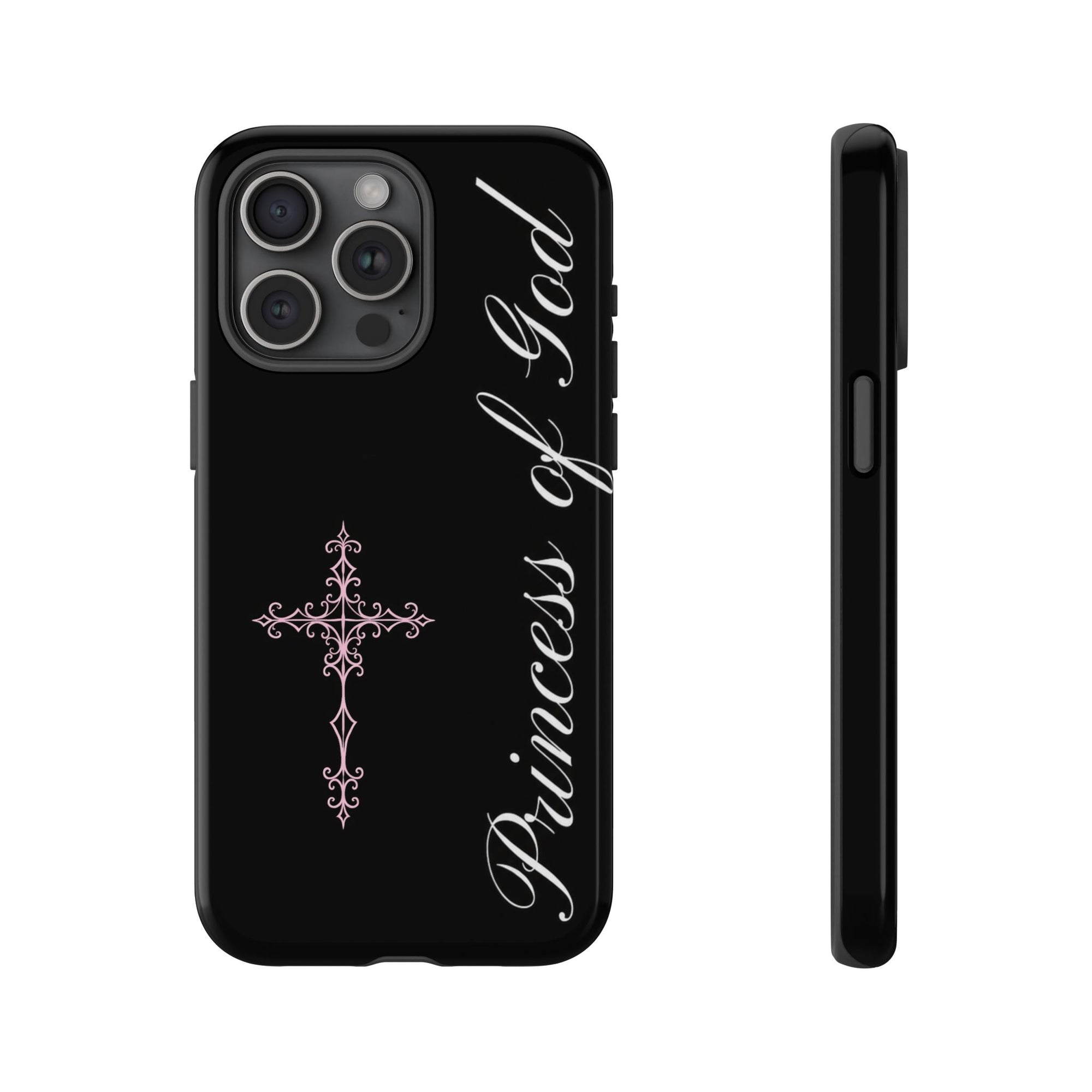 Princess of God Cross iPhone Case ✞ Pink Coquette Aesthetic Y2K Faith Phone Case