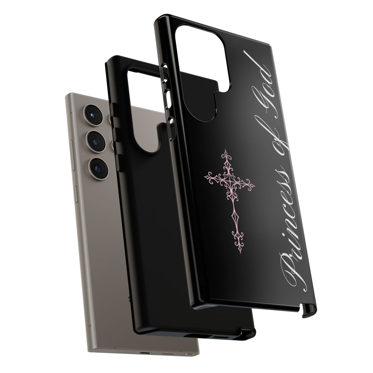 Princess of God Cross iPhone Case ✞ Pink Coquette Aesthetic Y2K Faith Phone Case