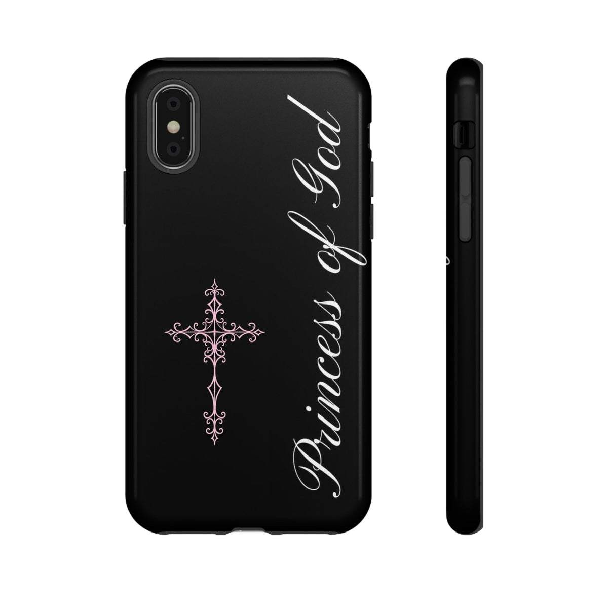 Princess of God Cross iPhone Case ✞ Pink Coquette Aesthetic Y2K Faith Phone Case
