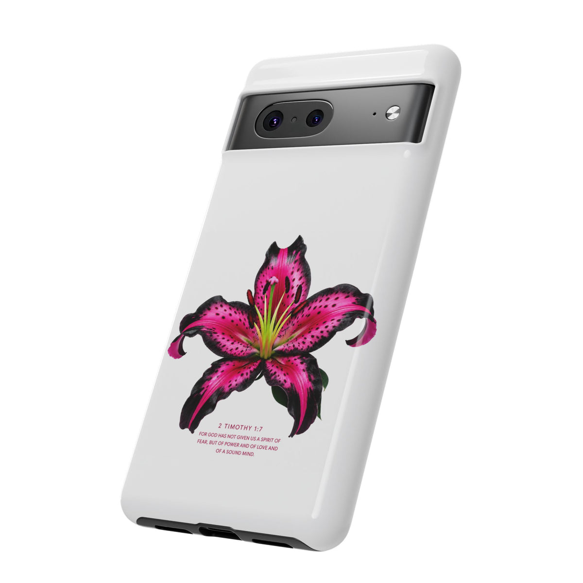 Pink Lily Christian iPhone Case ✝️ Coquette Faith Aesthetic Bible Verse Phone Case