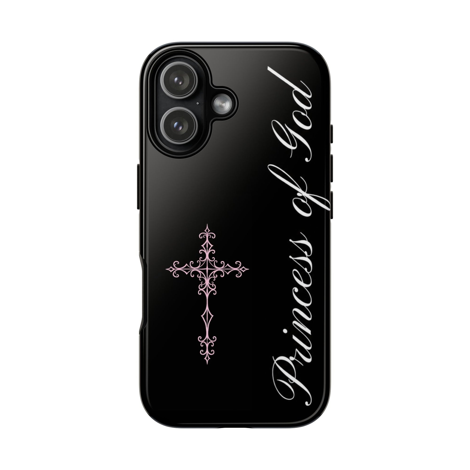 Princess of God Cross iPhone Case ✞ Pink Coquette Aesthetic Y2K Faith Phone Case