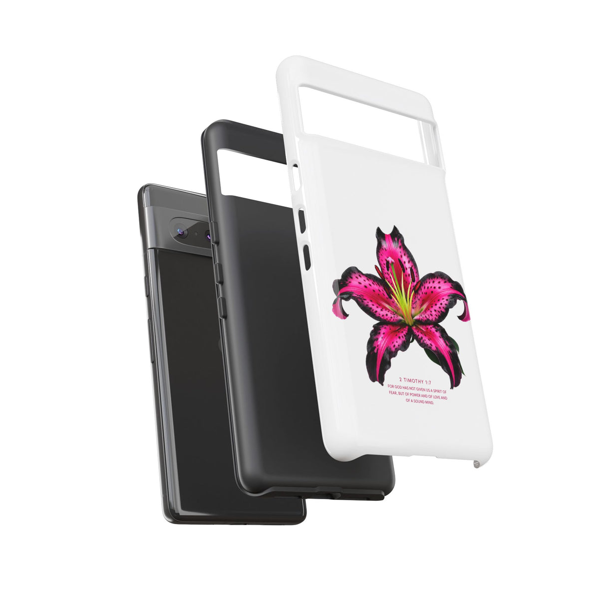 Pink Lily Christian iPhone Case ✝️ Coquette Faith Aesthetic Bible Verse Phone Case