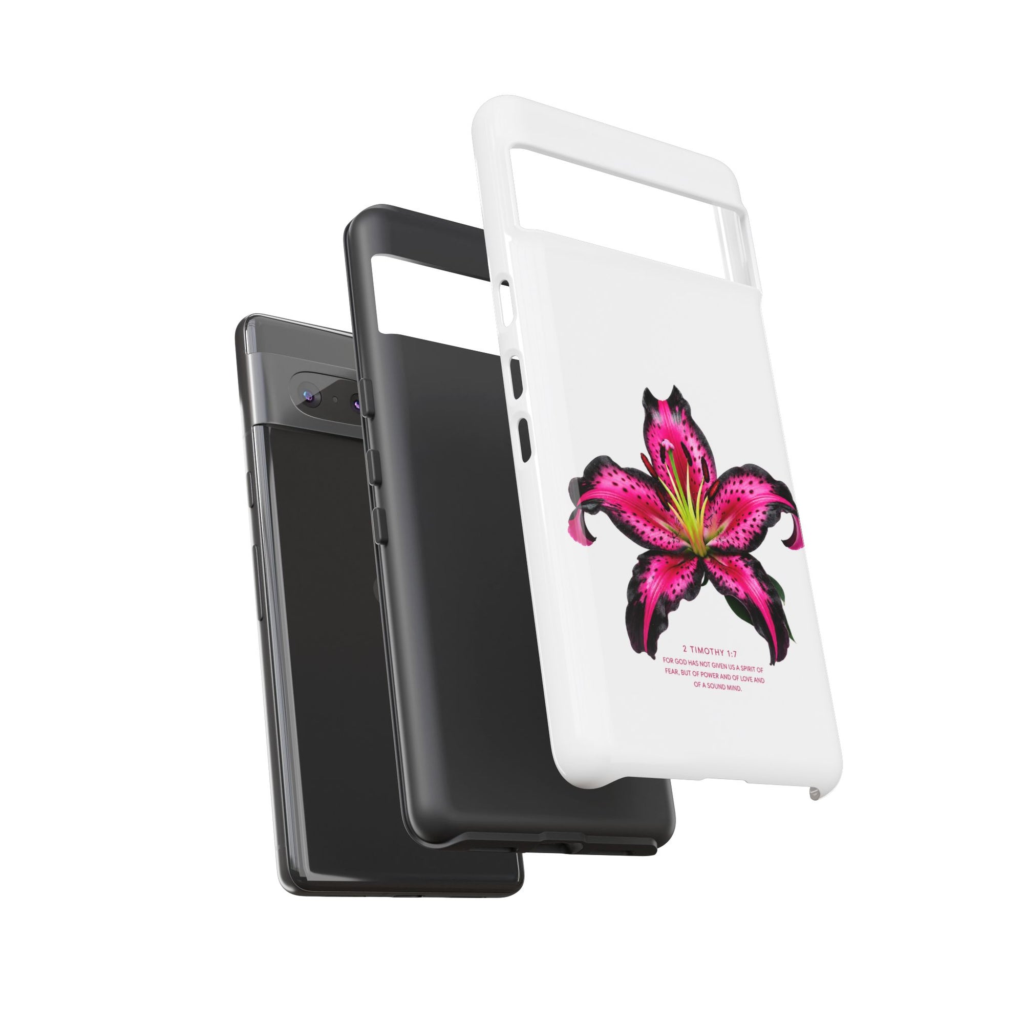Pink Lily Christian iPhone Case ✝️ Coquette Faith Aesthetic Bible Verse Phone Case